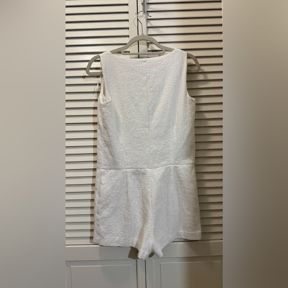 Zara Basic Collection Textured White Romper - Picture 2 of 6
